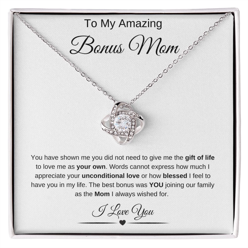 Necklace For Mom Gracias Mama Por Tu Amor Y Apoyo Love Knot Necklace -  Upfamilie Gifts Store